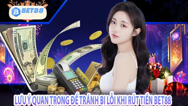lưu ý quan trọng khi rút tiền tại bet88